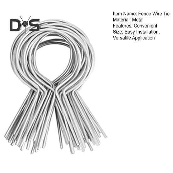 100Pcs Galvanized Fence Wire Tie Clips Easy Installation Reliable Metal Fence Post Clips for DIY Enthusiasts
