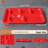 5-Piece Set 14-inch Red Divided Melamine Canteen Trays