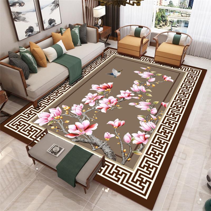 Chinese Style Carpet Classical Carpet Modern Minimalist Sofa Carpet Light Luxury Living Room Floor Mat Coffee Table Carpet