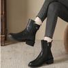 Women Winter Boots Anti Slip  New Genuine Leather Women Short Boots Large Size Wool Women Motorcycle Boots