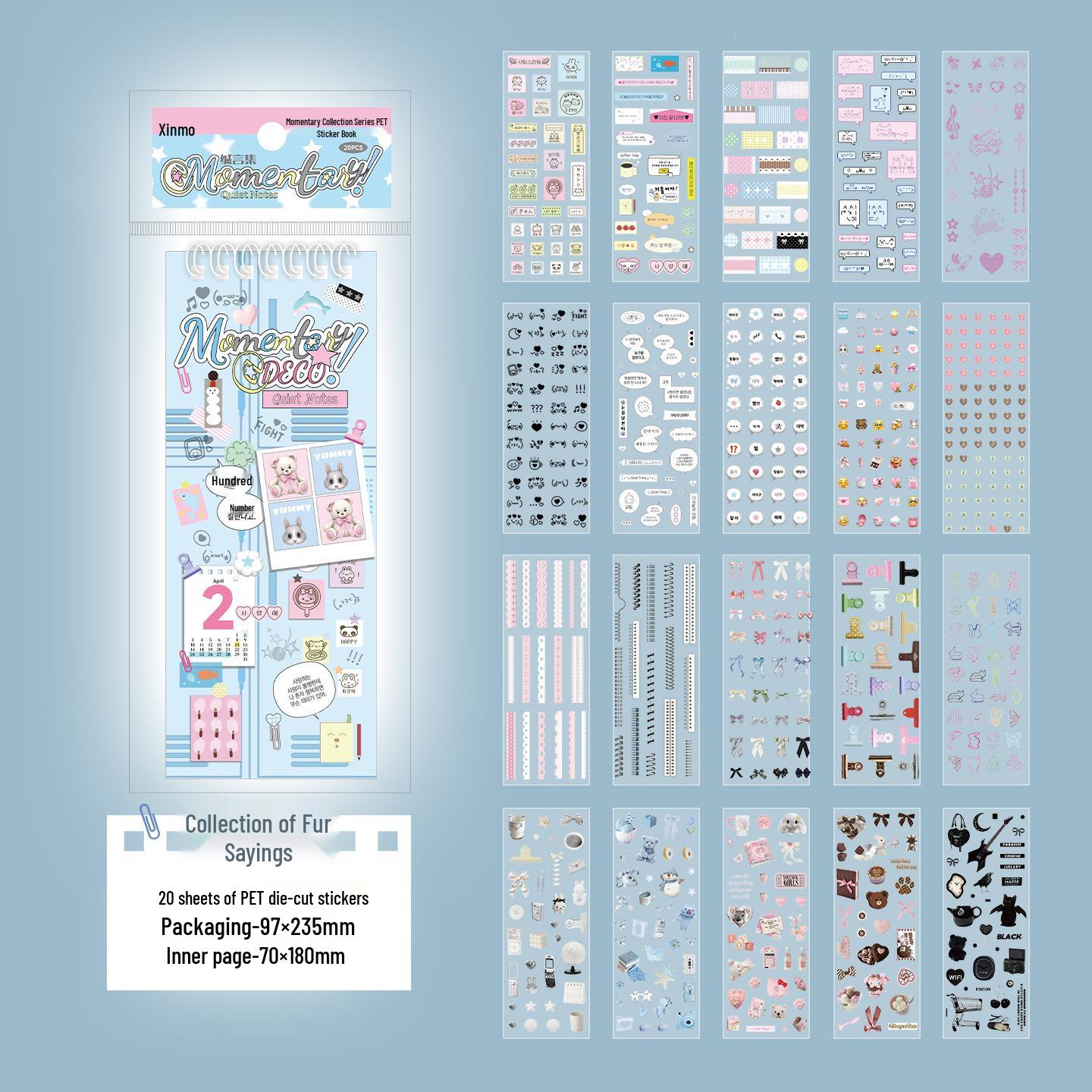 Xin Mo Creative Sticker Book: Journaling Material & DIY Decorative Sticker Collection