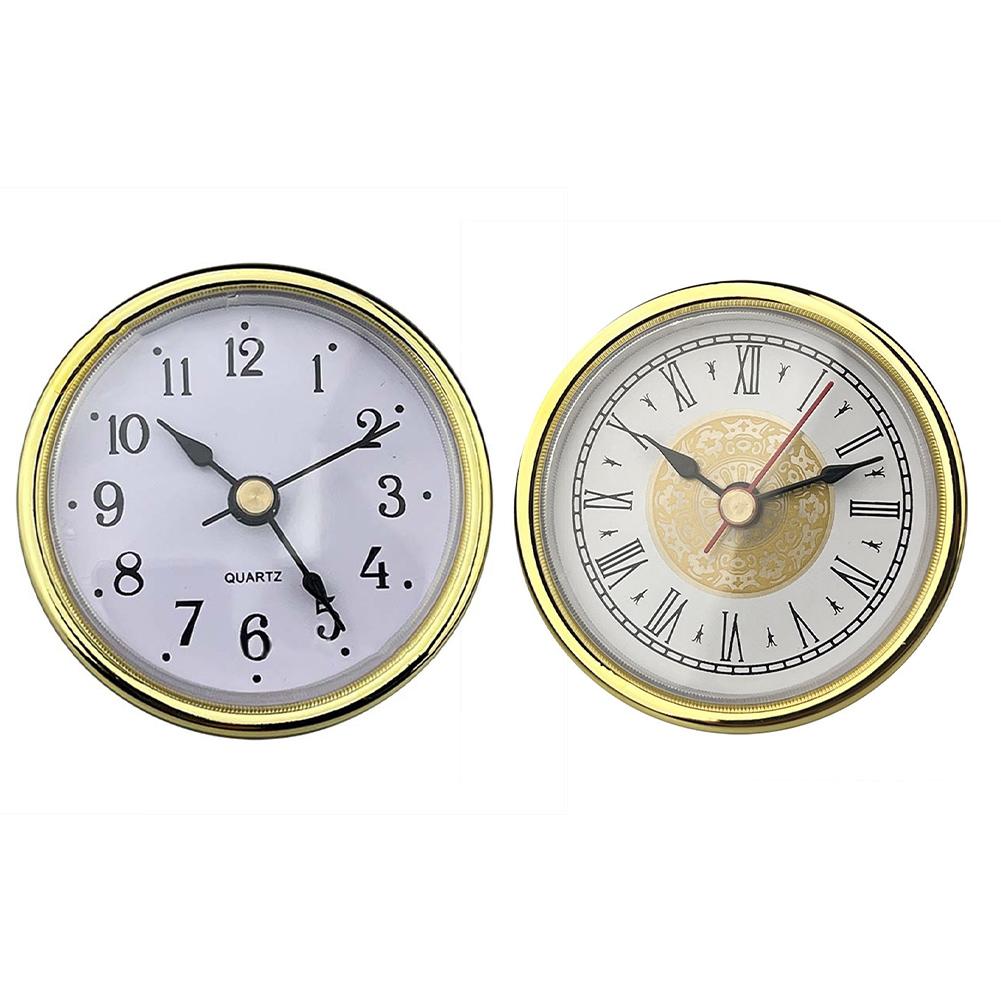 Aluminum Face Clock Gold Trim Clock Retro Clock Simple Design