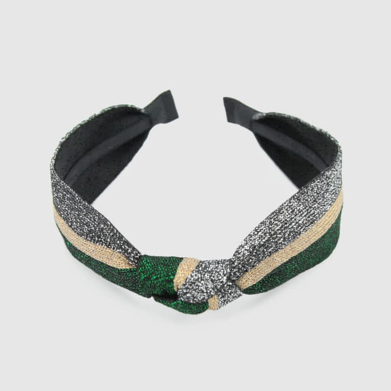 LALA Twinkle Silber Grün Knoten Haarband