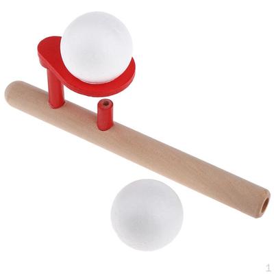 Kids Balance Training Floating Ball Game Wooden Blow Balls Toy