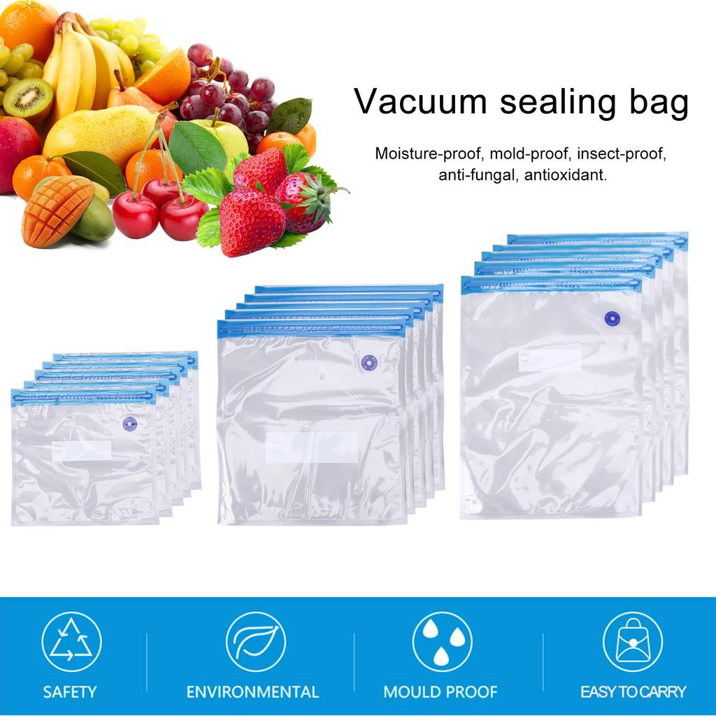 Reusable Vacuum Food Storage Bag  Kitchen Vacuum Food Storage Bags Reusable Sealer Organizer Kitchen Gadgets for Home