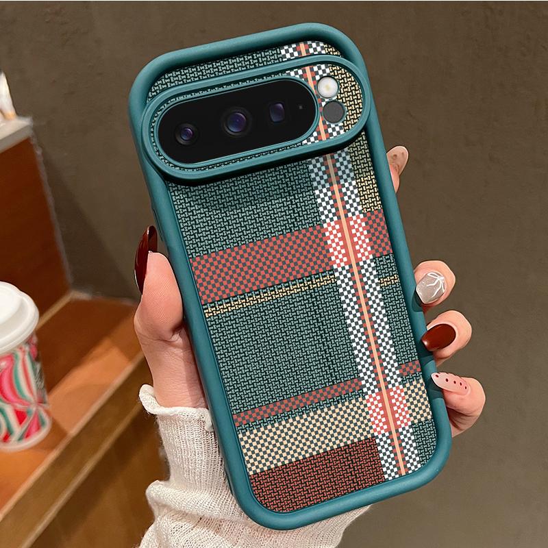 Grid Lines Pattern TPU Phone Case For Google Pixel 10 8 7 Pro 8A 9A 7A Pixel 9 10 Pro XL Shockproof Soft Silicone Back Cover