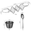 Stainless Steel Taco Holder with 2 Sauce Cups Taco Stand Holds 3 Tortillas Taco Tray Plates Fits Air Fryer Oven Kitchen Gadgets