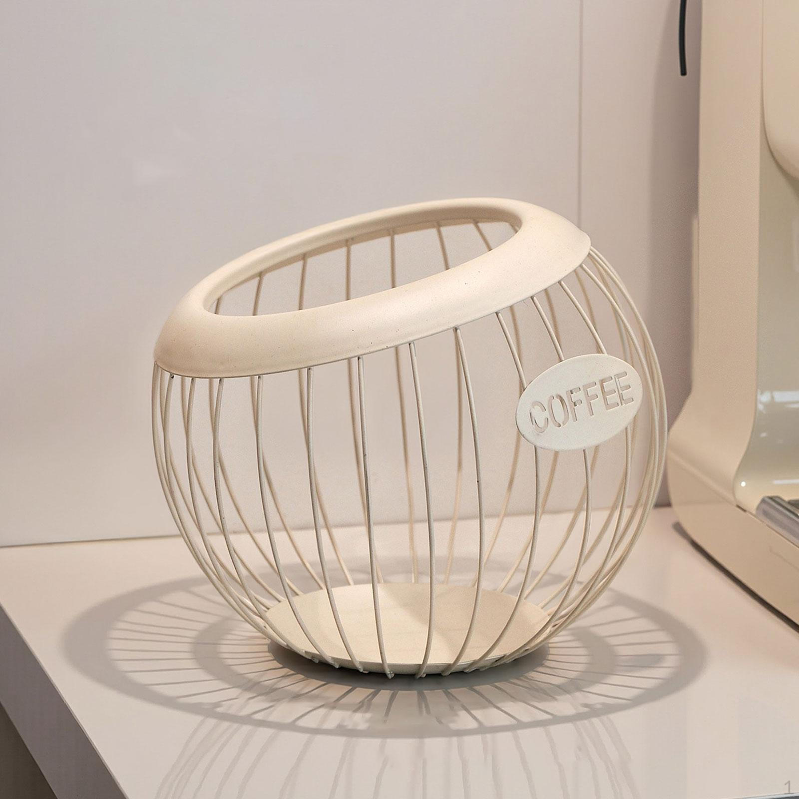 Coffee Capsule Holder, Espresso Organizer, Practical Storage Basket with Large Capacity for бежевый