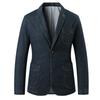Men's Slim Fit Plus Size Cotton Suit Jacket, Lapel, Casual, 85% Cotton, Spring/Autumn 2019