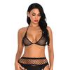 (Great home)Sexy Women Fishnet Lingerie Shiny Diamond Bandage Bra Underwear Sleepwear