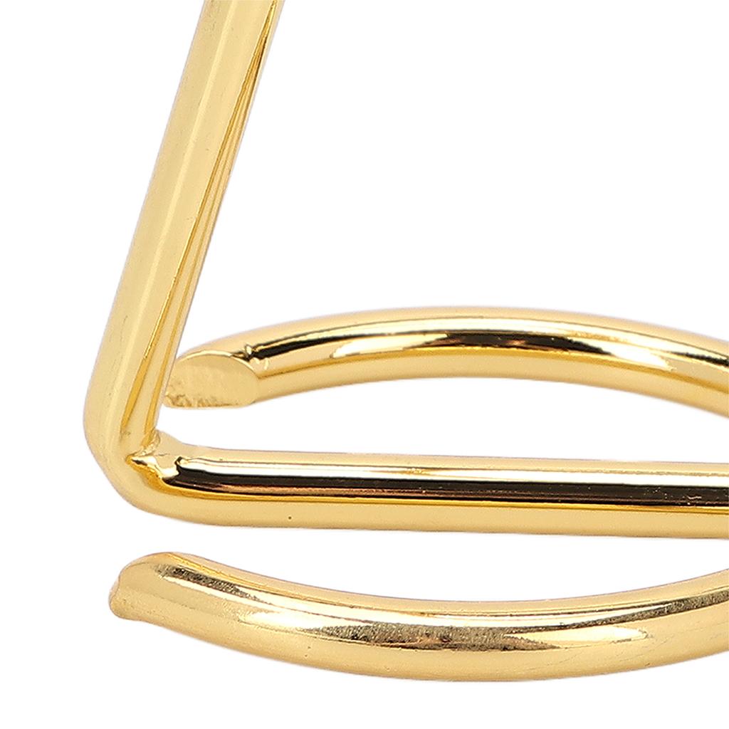 Shave Brush Stand Portable Standard Size Golden Alloy Safety Razor Stand for Men Save Space