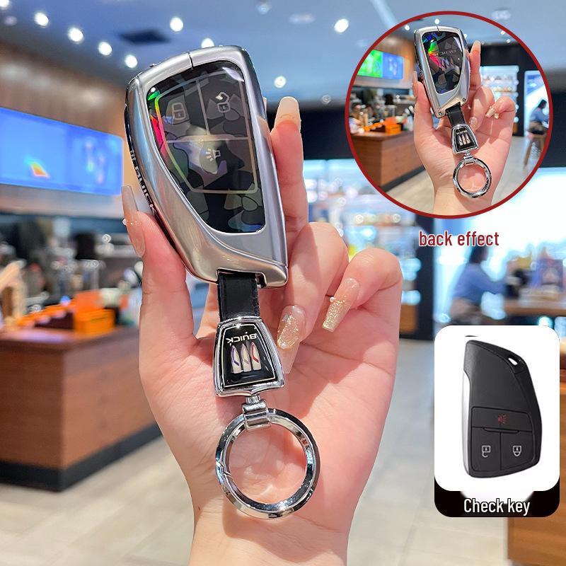 High-End Full-Coverage Metal Key Fob Case for Buick Envision Plus, Envision S/GS, and LaCrosse Cars