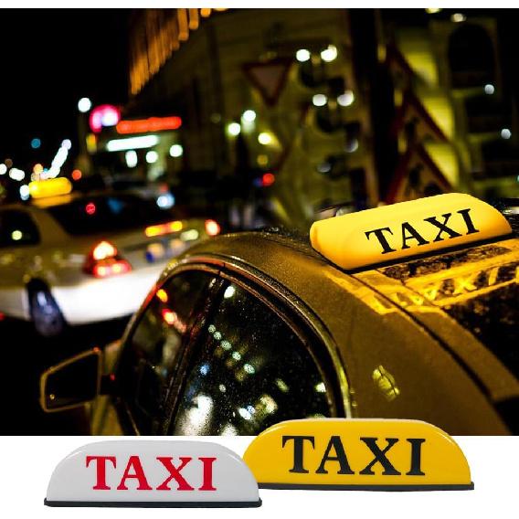 Taxi Sign Cab Lights Magnetic Car Roof Taxi Top Sign Indicator Lights Lamp Topper Car Light 12V Automotive Car Top Light Waterproof & 25cm Power