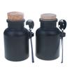 Multipurpose Bath Salt Bottle Frosted ABS Empty Bath Salts Jars With Soft Cork Stainless Steel Spoon