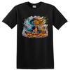 Sanji Anime T Shirt Fiery Battle Martial Artist City Ruins Graphic Tee Gift Idea
