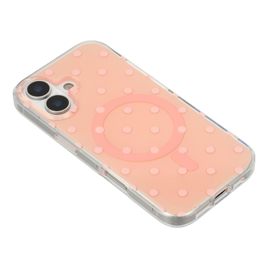 For iPhone 17 Case Polka Dot Pattern TPU + PC Phone Cover Compatible with MagSafe