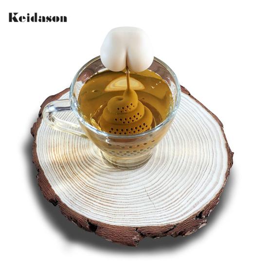 Puntos Silikon-Teesieb in Poo-Turd-Form, Filter-Ei, Streich-Trick-Requisiten, Getränke-Werkzeug