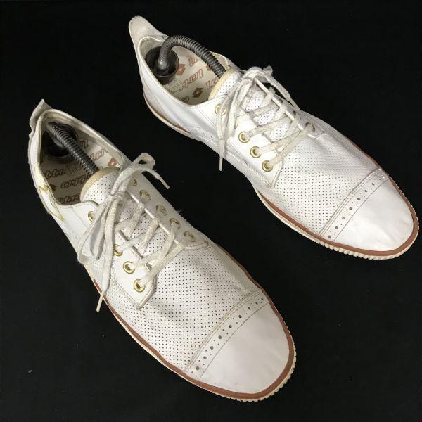 Lotto Halbschuhe aus Leder 27.5 USA9.5 weiß Straight Tip(GEBRAUCHT)