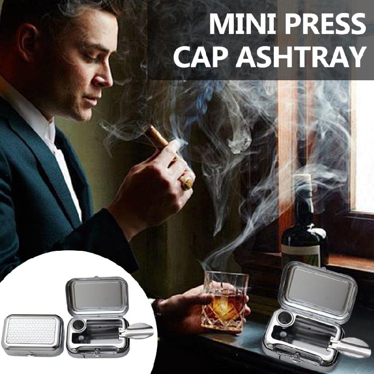 Travel Ashtray Aluminiums Alloys Storage Tray Pocket Ashtray with Cigarette Snuffer