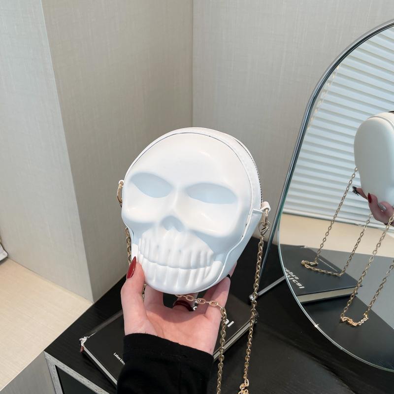 Y2K Casual Shoulder Bag Halloween Funny Lovely Devil Ghost Bag Ladies Bags Leather Zip Purse PU Handbags Women Crossbody Bags CLE