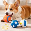 Piepende Hondenspeeltjes Zachte Latex Ballen Voor Kleine Middelgrote Grote Honden Rugby Voetbal Volleybal Huisdier Speelgoed Hond Interactief Kauwspeelgoed Bal