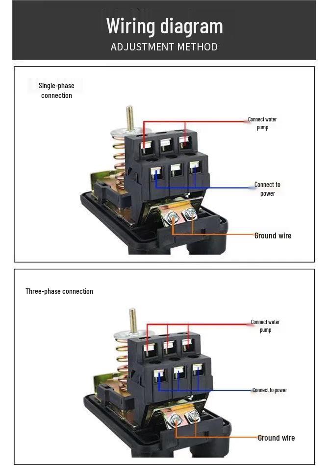 Automatic Self-Priming Water Pump Controller with Pressure Switch for Household Use