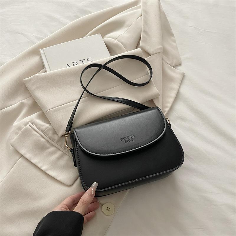 Strukturierte kleine Tasche Damen neue Mode schlichte Messenger kleine quadratische Tasche atmosphärisches Nischendesign Retro Umhängetasche