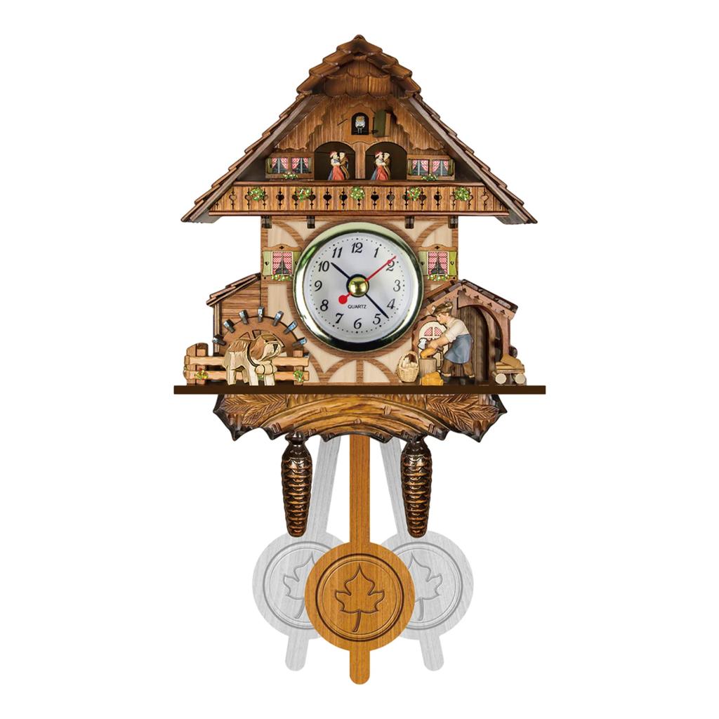 Traditional Black Forest Chalet Clock Charming Home Décor Imitation Wood Style Cuckoo Clock CM003
