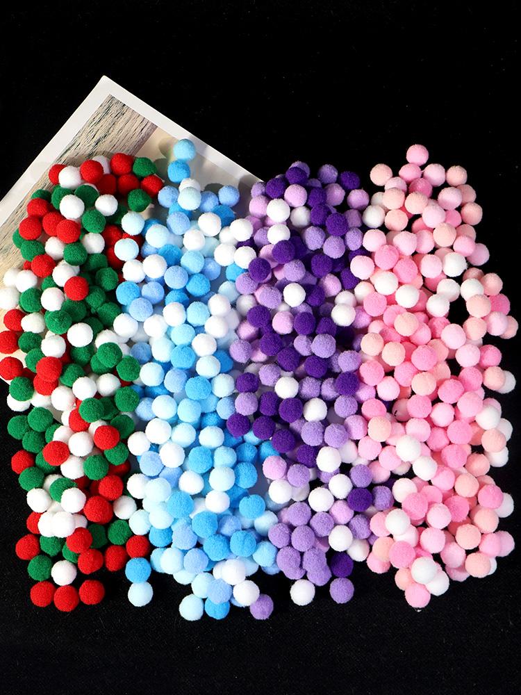 998Pcs Coloful Pom Poms Bulk Small Fuzzy Balls, Available in 10 styles, 0.39 Sizes Pompoms for Crafts, Christmas, Wedding Home