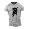 Summer Round Neck 3D Print T-shirts Fitness Sports Tops Fashionable Casual Short Sleeved Men's T-shirts