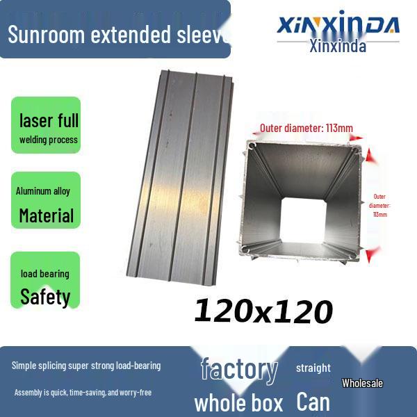 Sunroom Quick-Install Aluminum Alloy Square Tube Connector for Awnings