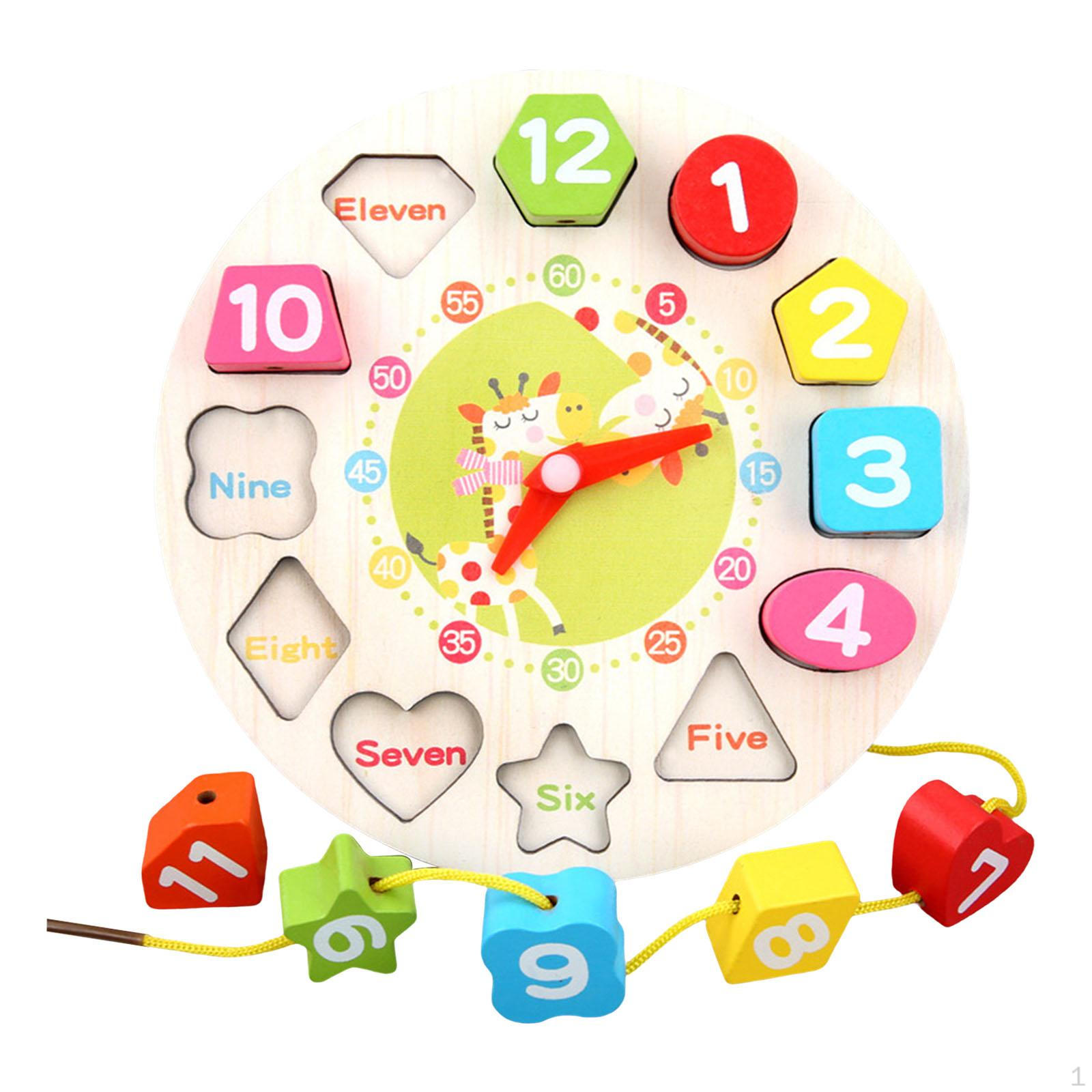 Puzzle Clock Shape Color for Giraffe