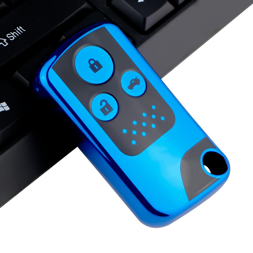 For Honda Crv Fit Shuttle Fried Freed Spike Stepwgn Rg1 Spada Crz 2/3 Buttons Tpu Car Key Fob Case Cover Shell Holder