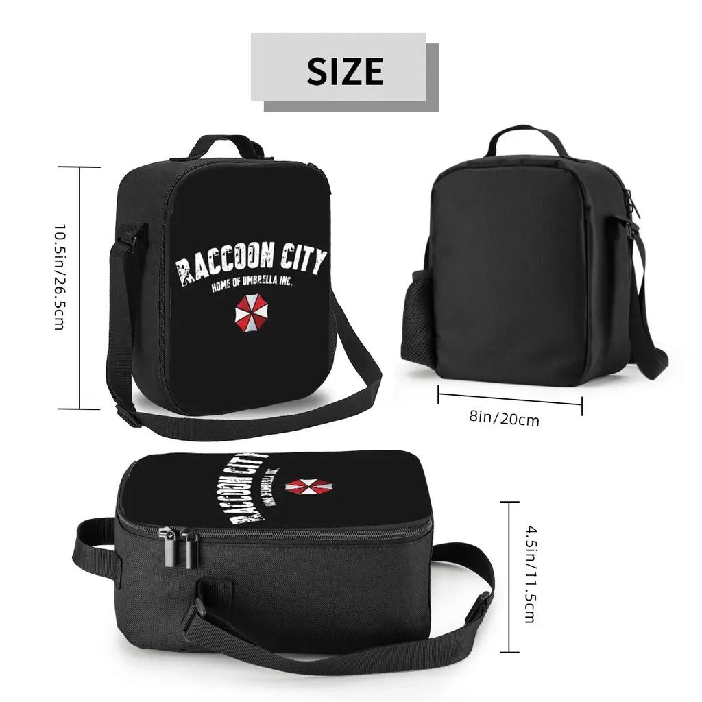 Raccoon City Home Of Umbrella Corporations Corp Insulated Lunch Bags for School Office Game Waterproof Cooler Thermal Lunch Box