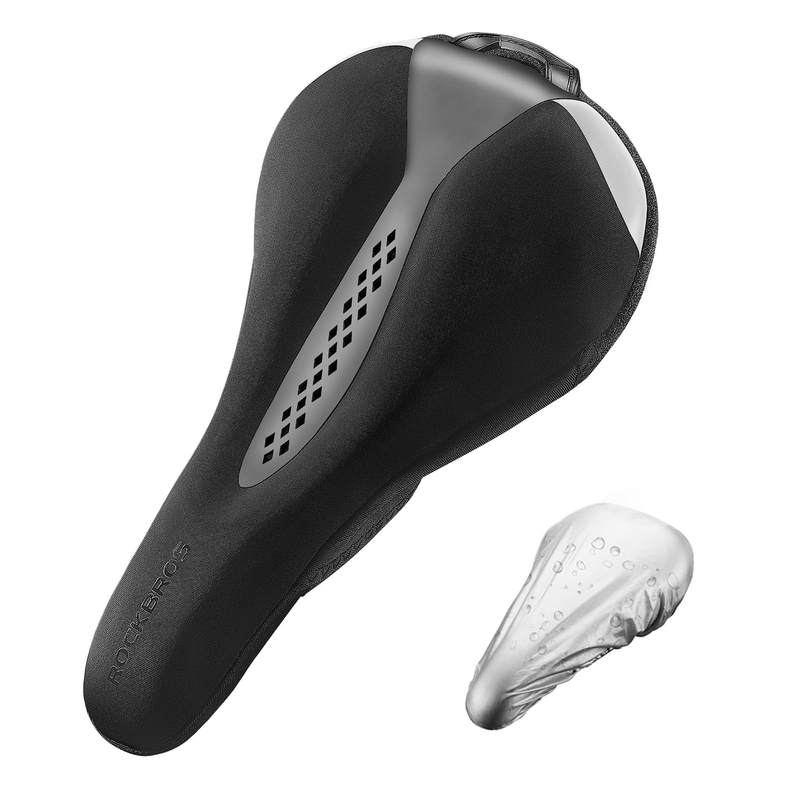 

ROCKBROS Bicycle Saddle Cover with Memory Foam Stays in Extra No Pain in the GEL Waterproof Shock Easy Compatible with Cross Road and Mountain