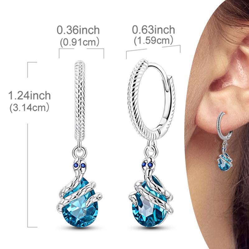 New 925 Silver Hoops Earrings For Woman Starlight Crystal Hoop Coil Earrings Eardrop With Zircon Fashion Jewelry Girls