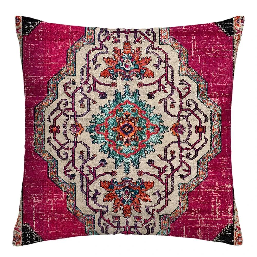 Moroccan Ethnic Cushion Cover, Short Plush Pillowcase Sofa Decorative Cushion Cover, Home Decoration