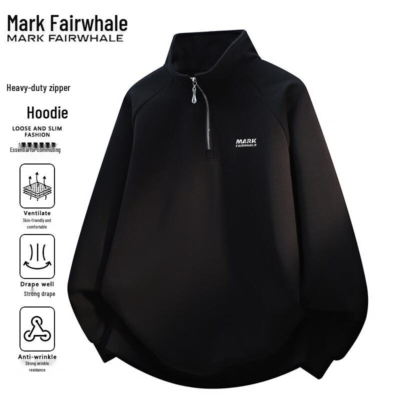 Mark Fairwhale Men's Half-Zip Stand-Collar Sweatshirt