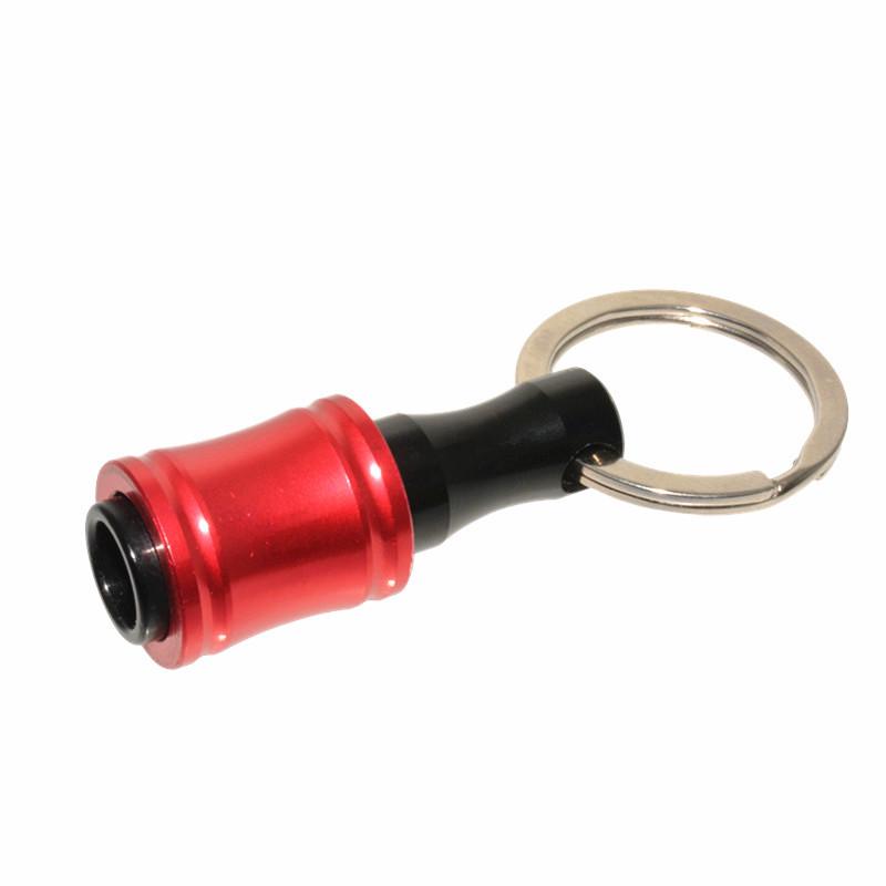 6-Piece Colorful Keychain Set: Extension Rods and Mountaineering Buckle with 1/4" Hex Drill Bit Storage Extension Rod