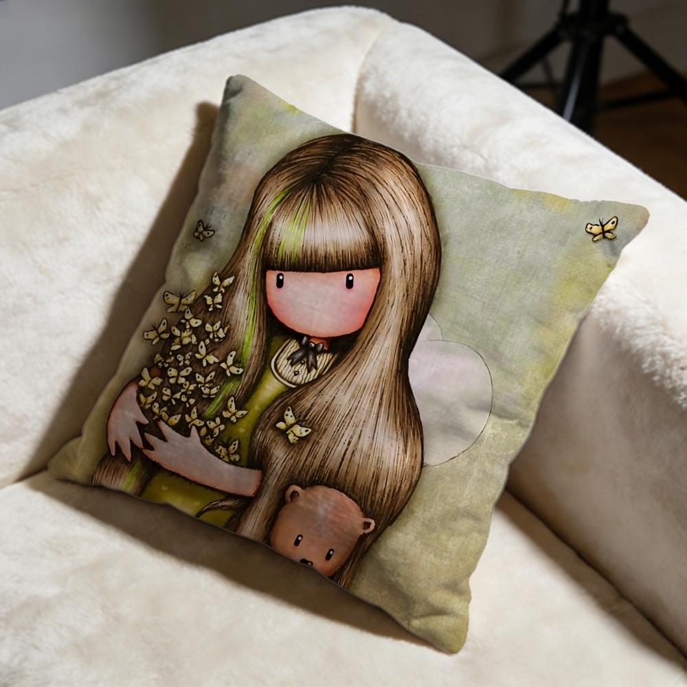 Fashion SSantoro Gorjussed Cushion Cover Soft Decorative Pillow Case Suitable for Bedroom Sofa Car Travel Use