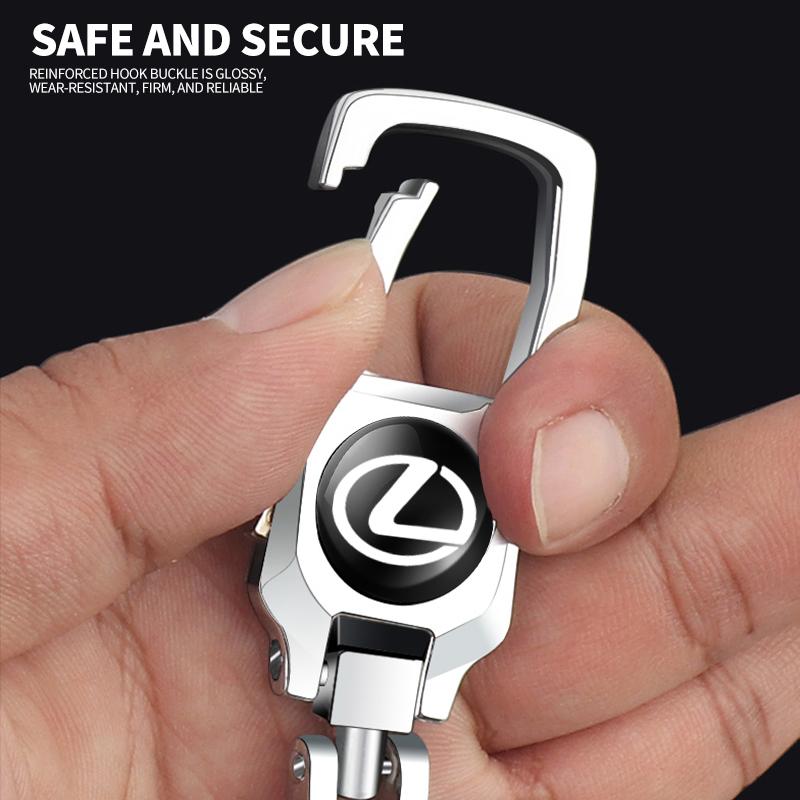Anti-Lost Car Metal Keychain 3D Styling Badges Key Rings Accessories for Lexus ES300 RX330 RX300 GS300 IS250 IS200 CT200h NX RX