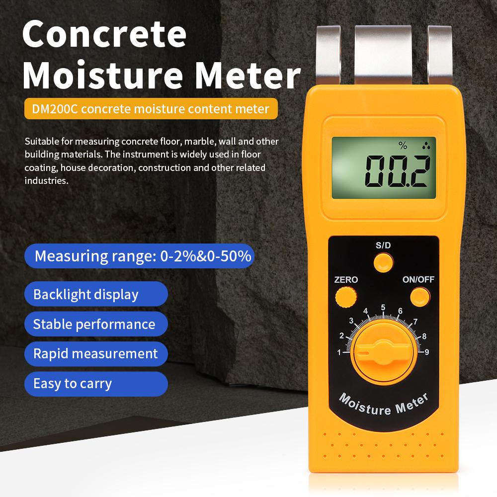 Digital Carton Concrete Paper Wood Meat Moisture Tester Wood Moisture Meter Portable Multifunctional Moisture Content Analysis