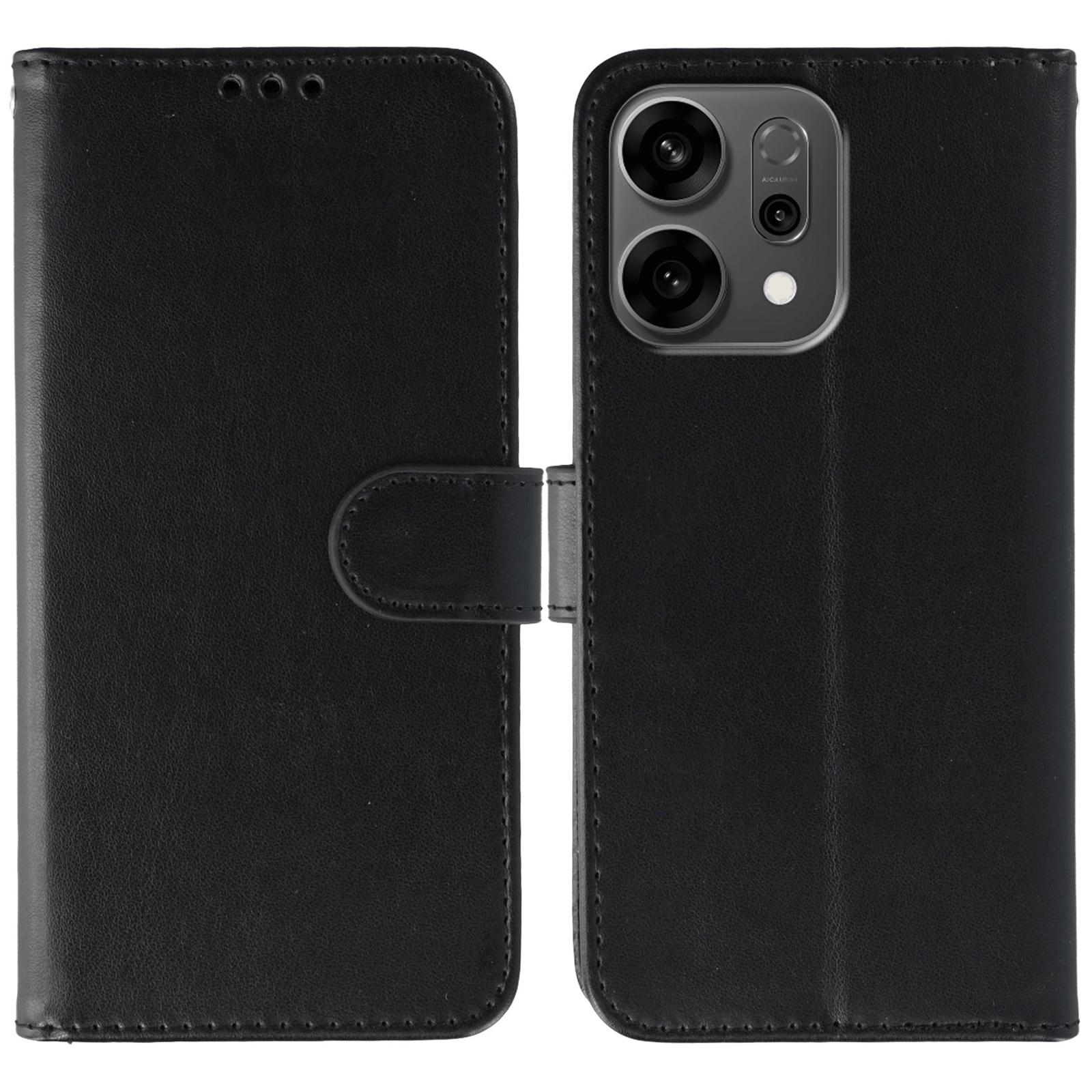 

Для Oppo Reno14 5G (Глобальний) Чохол PU Шкіра Відкидний Гаманець Чохол для Телефону з Ремінцем Black