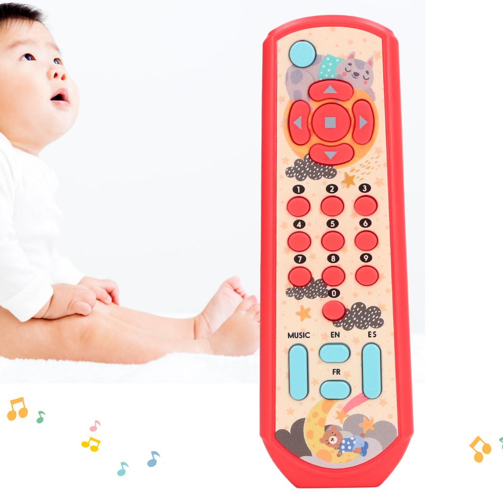 TV Remote Control Toy Baby Simulated Remote Control Toy with Sound and Light for Early Education Learning