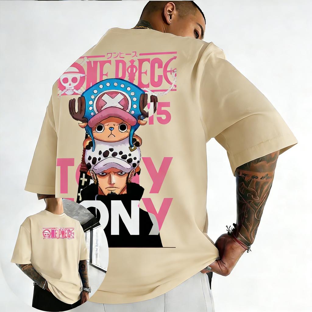 ONE PICE Unisex Summer Cotton Tshirt 2026 New Chopper Anime Collaboration Harajuku Oversized Loose Casual Y2K Parentchild Top