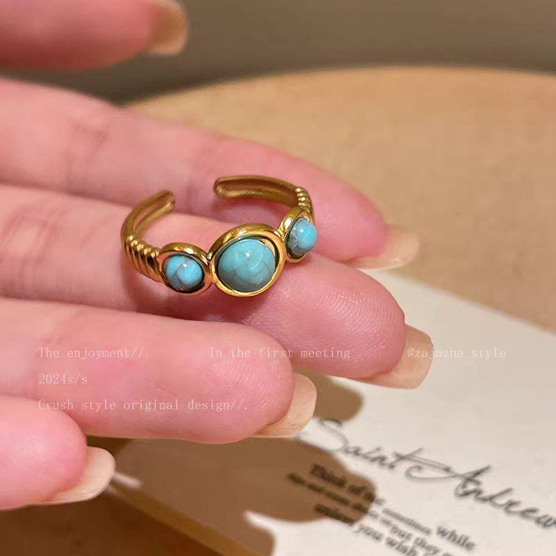 Anti-greenstone Open-ring for Women, A Personalized Ring for The Index Finger, A Light Luxury and Niche Style, Suitable for Multiple Finger Wearings.