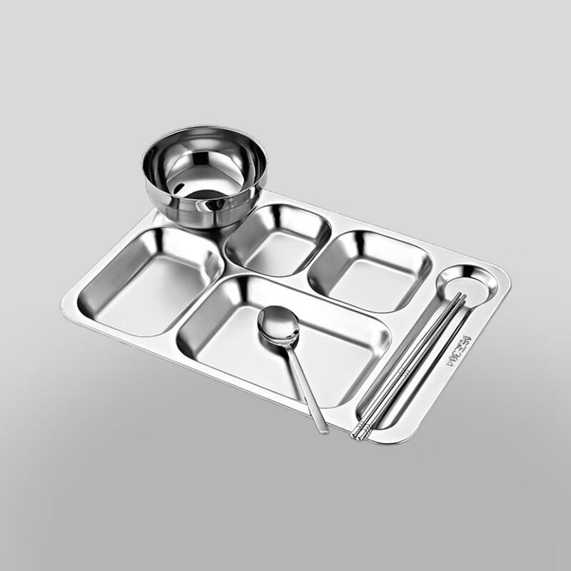 304 Stainless Steel Divided Lunch Tray & Box