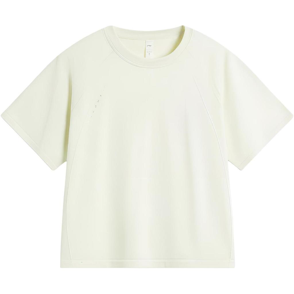 Li-Ning Quick-Dry Cool Round Neck Drop Shoulder Short Sleeve T-Shirt Women Tops Fat-Yellow ATSU014-1