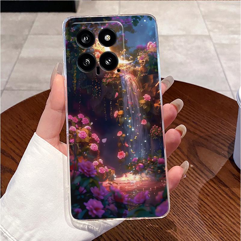 For Xiaomi Mi 14 / 14 Pro Clear Case Luxury Cute Love Rabbit Funny Ultra Slim TPU Silicone Soft Back Cover For Mi14 14Pro Casing