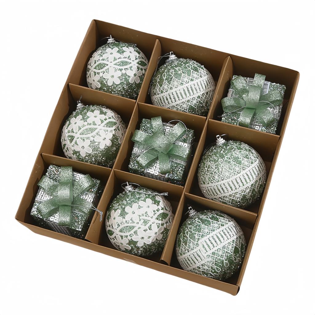 Christmas Party White Christmas Ornament Exquisite Decorations Harmonious Touch Lightweight Foam Shimmering Designs